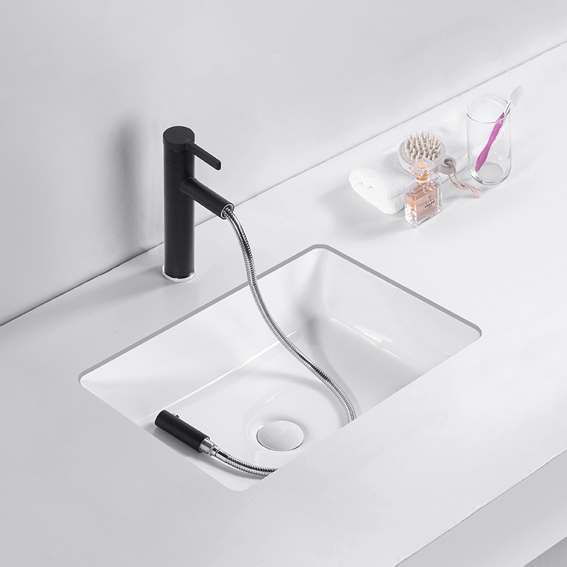 Tosma ceramic under-counter basin washbasin rectangular flat-bottomed washbasin home bathroom cabinet embedded washbasin