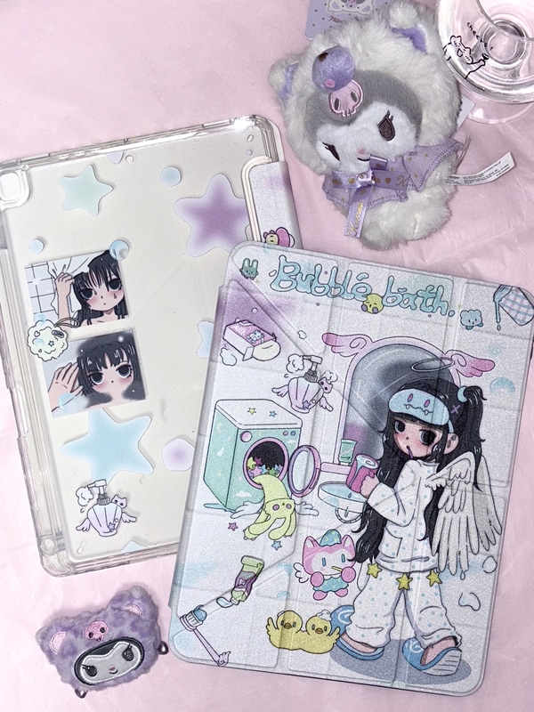 Ssnuggle&Matu*Bubble Bath Original Design Tablet Protective Case with Y-Shaped Pen Slot Ssnuggle&Matu*Bubble Bath Original Design Tablet Protective Case with Y-Shaped Pen Slot