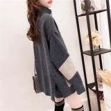 Свитер, трикотажная куртка, оверсайз, увеличенная толщина, коллекция 2022, в корейском стиле, в западном стиле