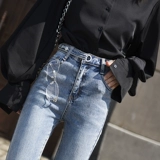 Черные джинсы, флисовые демисезонные штаны, приталенный комбинезон, высокая талия, в обтяжку