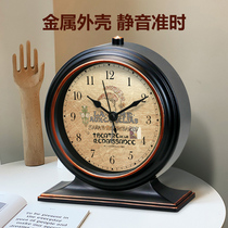 Internet celebrity retro alarm clock students use childrens special clock to wake up artifact desktop clock table bedside small table clock
