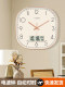 Light Luxury Minimalist Calendar Clock Living Room Wall Clock Modern Simple Elegant Radio-Controlled Clock Wall-Mounted Classroom Square Wall Clock