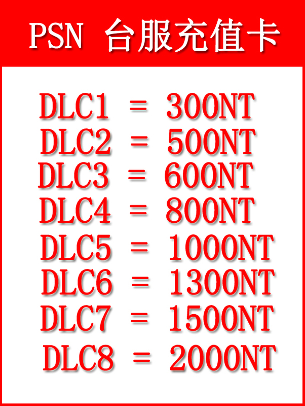 Taiwan Psn Point Card Ps5/Ps4/Ps3 Taiwan Server Area Prepaid Card 300 500 1000 2000