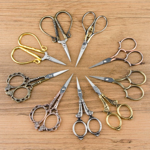Поделки из бумаги из нержавеющей стали, ретро ножницы, «сделай сам», с вышивкой