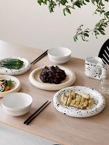 Moreover Nordic ceramic tableware Western plate Salad steak plate Household dessert plate Breakfast plate Large plate