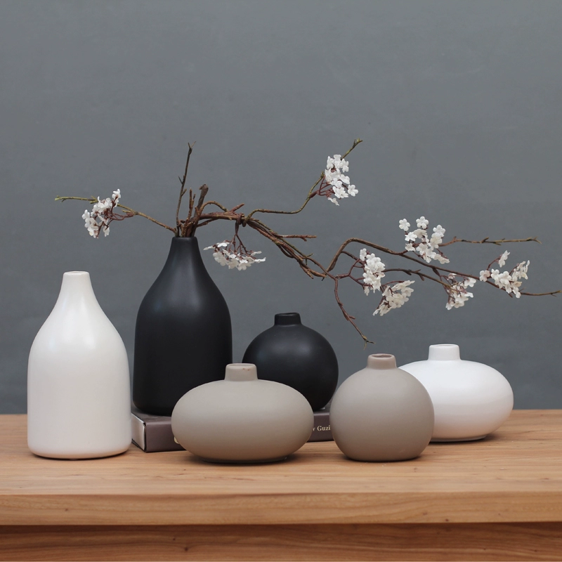 Bưu chính đặc biệt Bình gốm Zen hiện đại Trung Quốc nhà cổ khung TV tủ trang trí đồ trang trí - Vase / Bồn hoa & Kệ