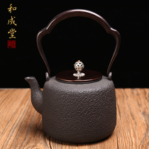 Japanese iron kettle Cast iron kettle boiling iron Southern hand-cast uncoated large capacity iron teapot 1 5