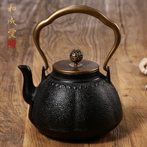 Wachengtang melon pattern iron pot Uncoated cast iron pot Southern iron imitation Japanese iron pot boiling water iron pot set