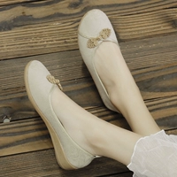 Женская обувь в этническом стиле, старая пекинская тканевая обувь, женская обувь с вышивкой, танцевальная мамина обувь Ханфу, одиночная обувь, ретро-обувь