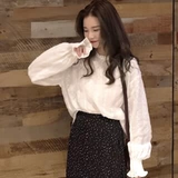 Рубашка, сексуальный шифоновый брендовый осенний лонгслив, французский стиль, по фигуре