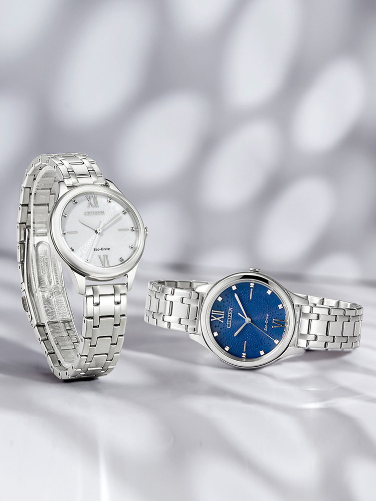 Citizen Eco-Drive Women's Watch Official Website Genuine Fashion Casual Steel Band Women's Watch Chinese Valentine's Day Gift Fe6090