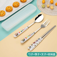 [Crayon Model] Три -набор ложки+палочки для еды+вилка+коробка