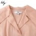 Váy áo sơ mi cotton ngắn tay thắt lưng A-Line của phụ nữ Lily - A-Line Váy