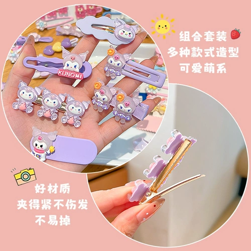 Милая детская мультяшная заколка для волос, шпильки для волос, аксессуар для волос, челка