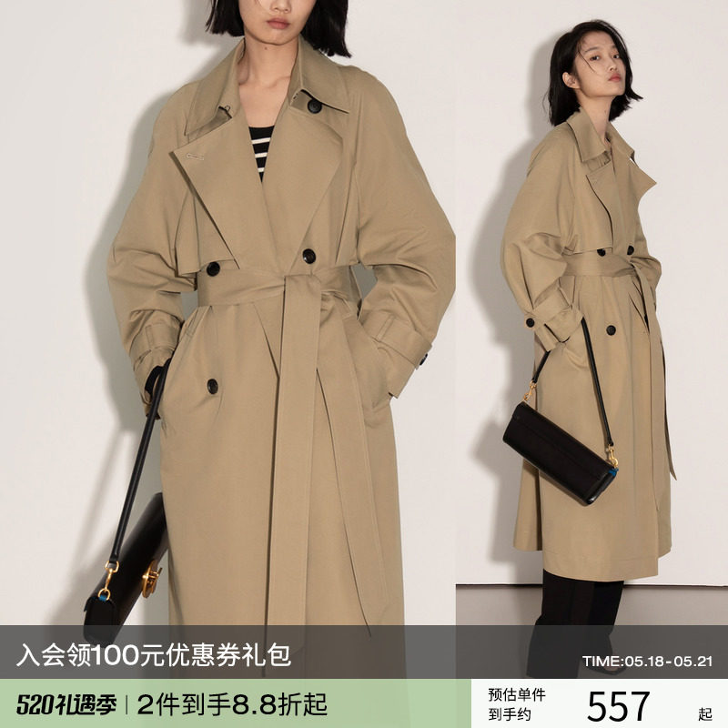 The Reality Classic is not easy to crumple with a commuter card its color short and elegant long version of the wind coat spring and autumn c