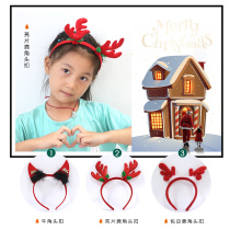 Christmas head buckle headband headband glowing snowman elk hair accessories party performance dress up accessories children gifts