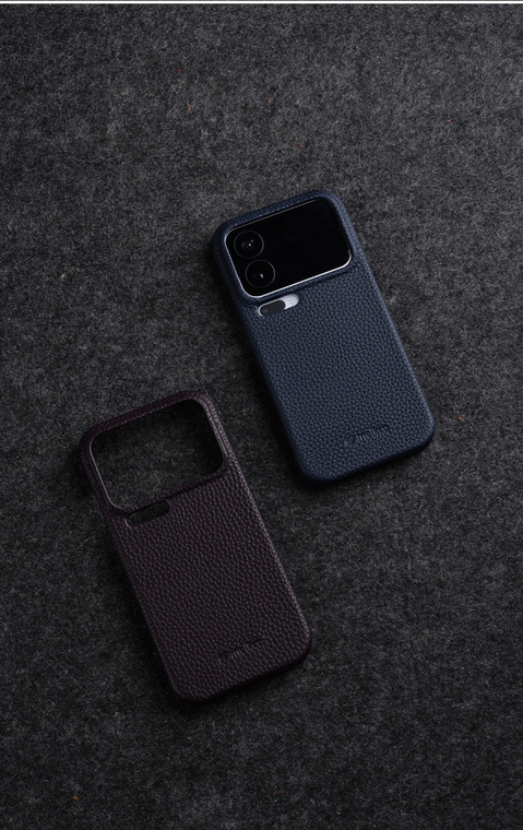 Textured Orange Leather Phone Case