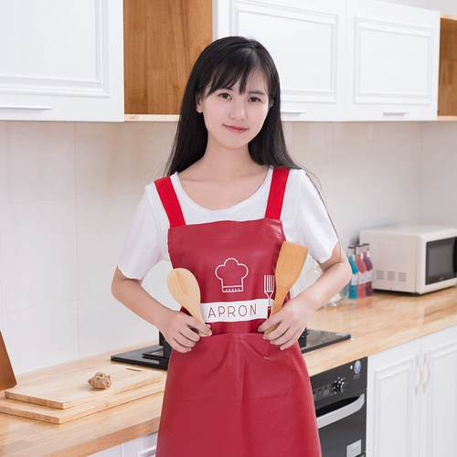 Полиуретановый фартук, бретели без рукавов, водонепроницаемый рабочий чай с молоком подходит для мужчин и женщин, в корейском стиле, надевается на плечо