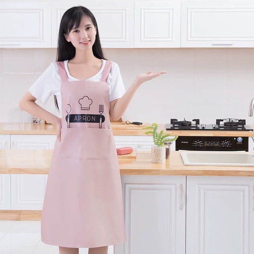 Полиуретановый фартук, бретели без рукавов, водонепроницаемый рабочий чай с молоком подходит для мужчин и женщин, в корейском стиле, надевается на плечо