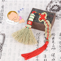Art Xinfang Square baby bedside small sweep to hand baby folk small pendant sorghum slim broom pendant handmade gold broom