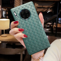 German technology Huawei mate30pro mobile phone shell leather texture fabric BV leather mate30 protective cover 5G version plain leather version business silicone anti-fall mate20 ultra-thin original por