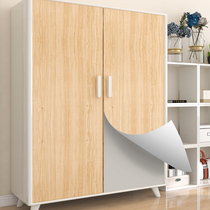 Boeing soft sheet waterproof self-adhesive wall paper door sticking wardrobe cabinet desk face old furniture renovated wood grain sticker imitation wood