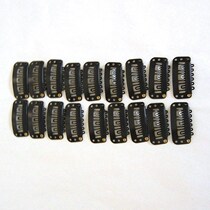 20pcs Hairpins 32mm Hair Extension Clips Black Color Snap Cl
