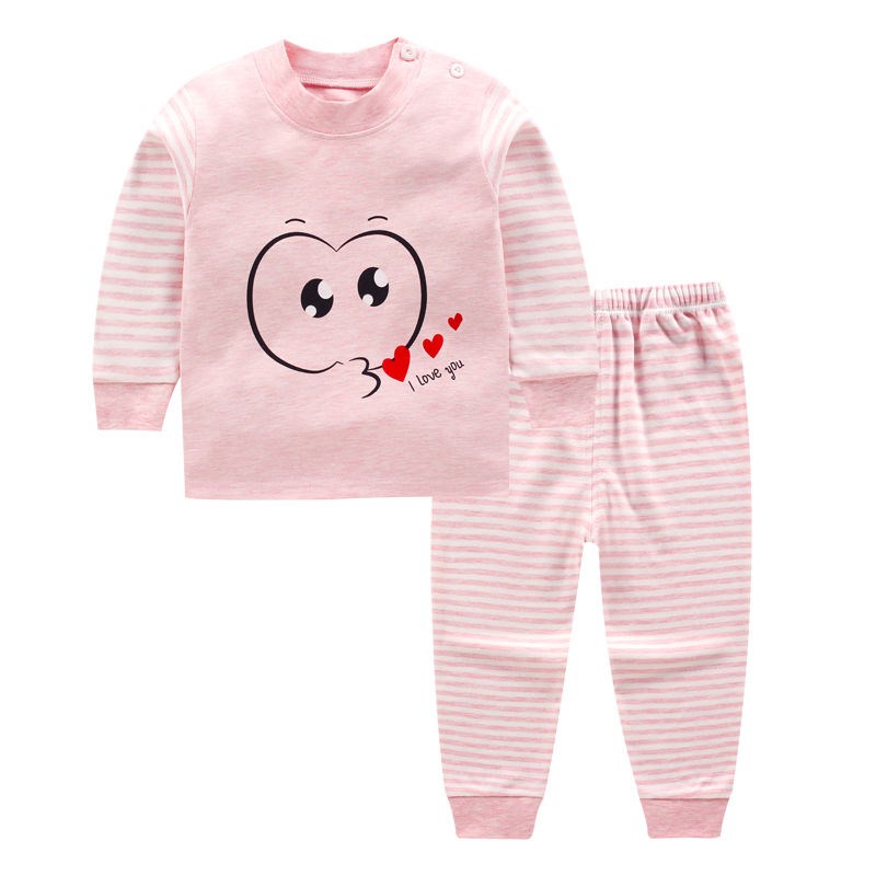 Bên trong childrens bông đồ lót quần áo cậu bé bộ bông bé mùa thu mùa thu bé đồ ngủ cotton màu womens quần áo về nhà.