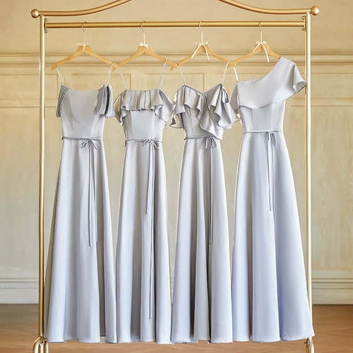 Синее платье подружки невесты, подходит для подростков, для подружки невесты, эффект подтяжки