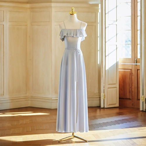 Синее платье подружки невесты, подходит для подростков, для подружки невесты, эффект подтяжки