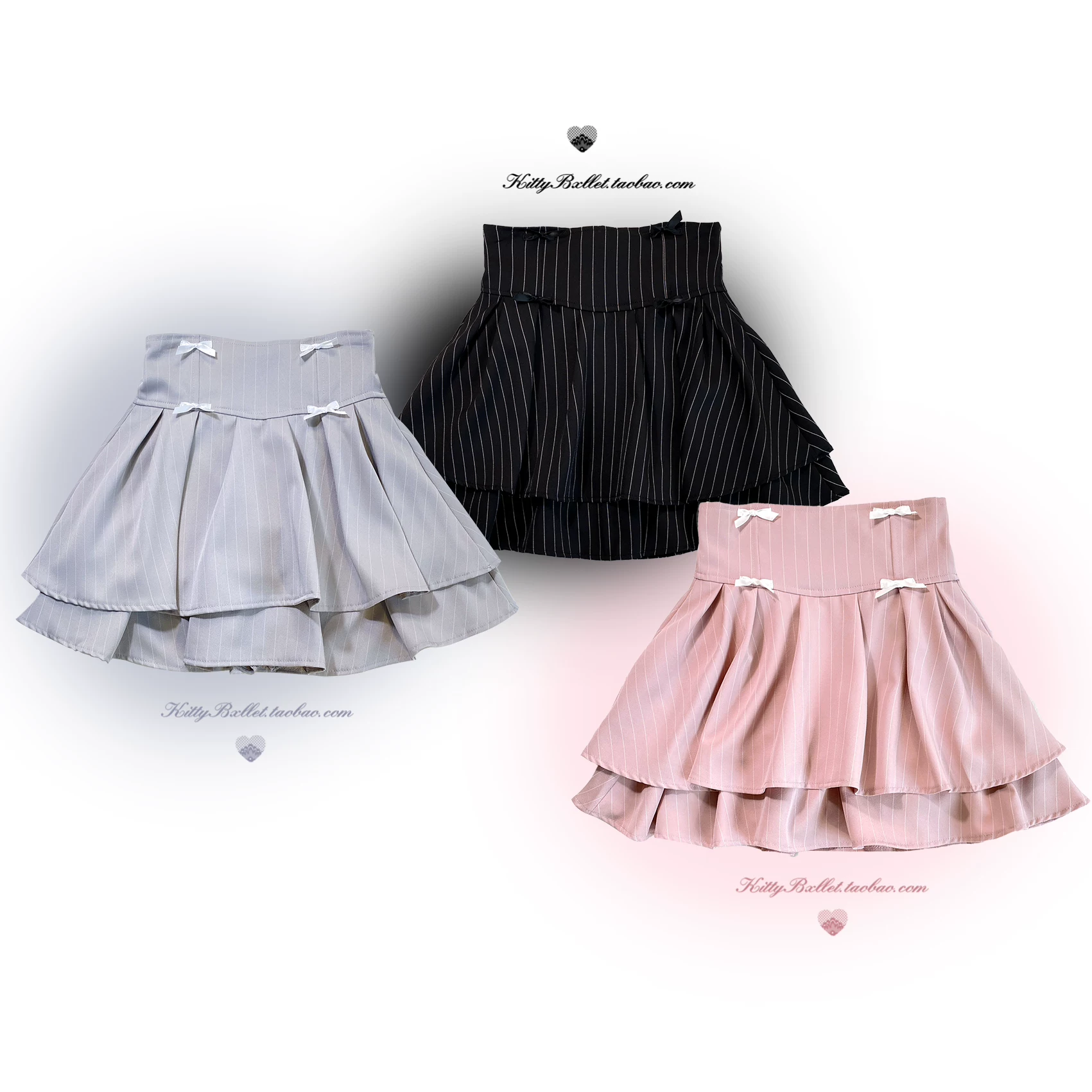 Первая версия KittyBxllet Original [Love Ban/Stripes] Butterfly Puff Skirt