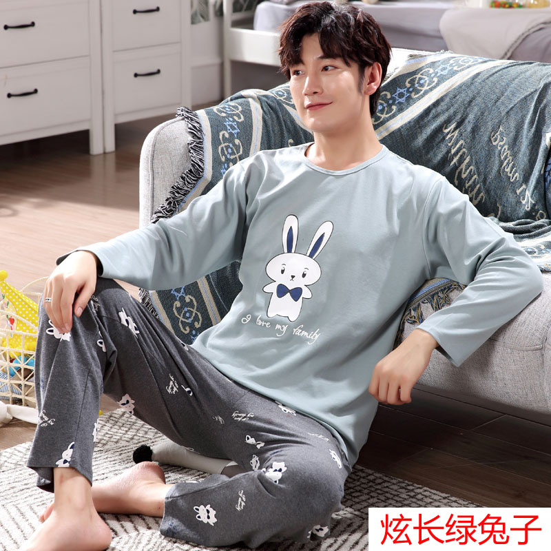 Extra-lớn mens kích thước lò xo và bộ đồ ngủ mùa thu bông áo dài cộng với sự gia tăng mỡ số lỏng mỡ béo chàng kích thước quá khổ 300 pounds.