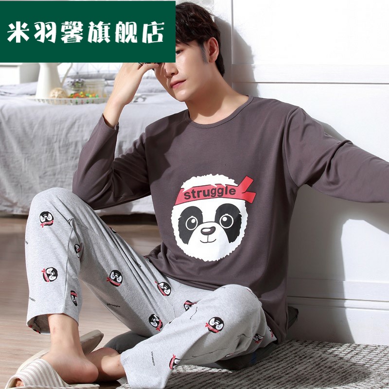 Extra-lớn mens kích thước lò xo và bộ đồ ngủ mùa thu bông áo dài cộng với sự gia tăng mỡ số lỏng mỡ béo chàng kích thước quá khổ 300 pounds.