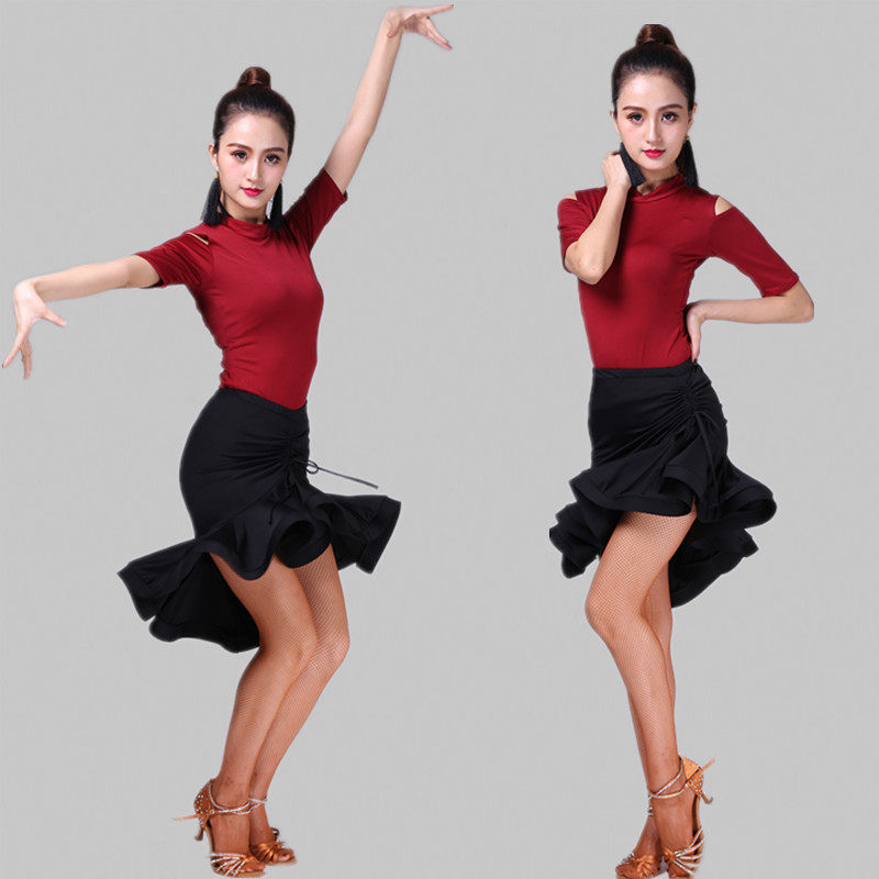 Gonna A Portafoglio Pesciolina In Pizzo Floreale Per Balli Latini - Salsa, Tango, Danza Sportiva