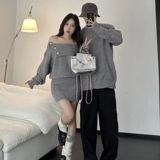 Осенняя демисезонная парная одежда для влюбленных, небольшой дизайнерский трикотажный свитер, платье, юбка, французский стиль, премиум класс, тренд сезона