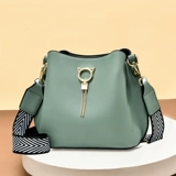 Небольшая сумка, сумка через плечо, летняя вместительная и большая сумка на одно плечо, коллекция 2023, из натуральной кожи, трехслойная вуаль