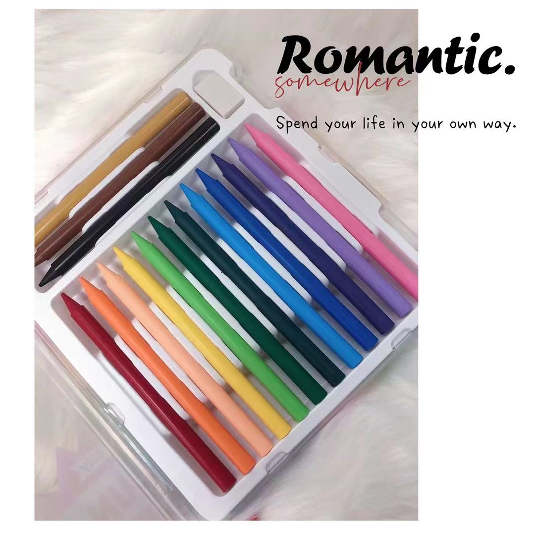 New American oly rainbow stationery can not make mistakes to erase crayon 16 suits recommended