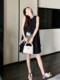Black Sleeveless Tank Dress for Women, Summer 2025 New Style, French Elegant, High-End, Rich Lady Style, Miu Style A-Line Dress