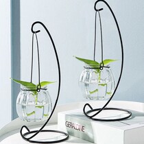 Hanging living room flower arrangement hanging bottle creative flower pot ornament transparent glass vase pumpkin simple hipster ornaments
