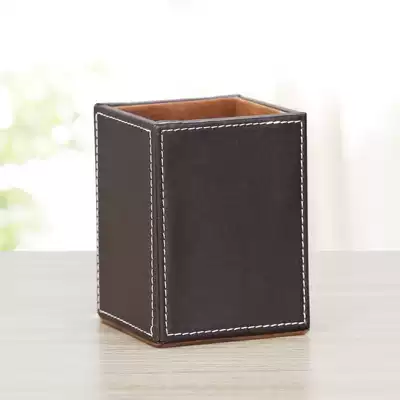 Creative European office desktop storage atmospheric fashion leather pen holder multi-function Pen Holder