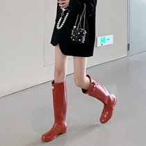 Sleeves however knee-length boots net red in the same style European and American wind 2021 new round head coarse and long cylinder rider boots