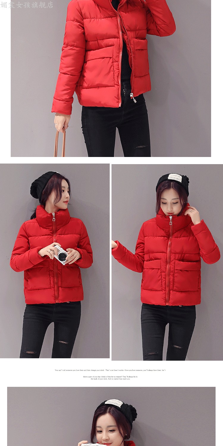 Cotton nữ 2018 phiên bản Hàn Quốc mới của áo khoác mùa đông Áo khoác cotton nhỏ nữ ngắn xuống đệm bông bánh mì mùa đông nữ áo khoác phao nữ