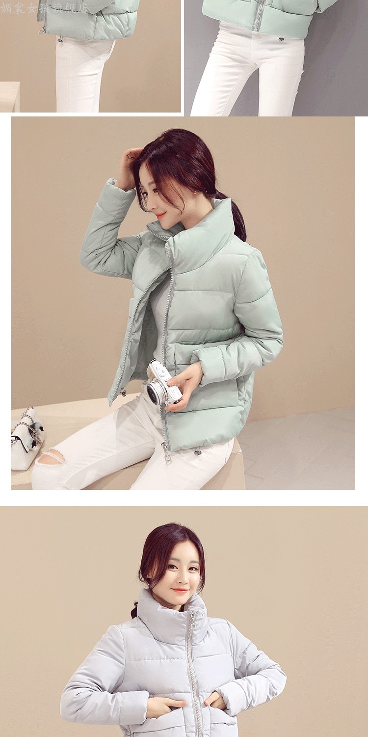 Cotton nữ 2018 phiên bản Hàn Quốc mới của áo khoác mùa đông Áo khoác cotton nhỏ nữ ngắn xuống đệm bông bánh mì mùa đông nữ áo khoác phao nữ