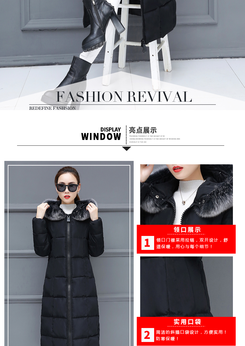 Áo cotton nữ 2018 mới dài qua đầu gối xuống áo khoác cotton oversize dày mùa đông Áo khoác nữ hàn quốc áo phao gile nữ dáng ngắn