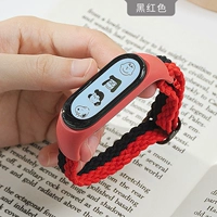 Полосатый вязаный модель-черный и красный