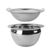 Secret net oil spill mesh sieve stainless steel Sesame millet washing rice basket filter spoon fried filter oil residue flour sieve