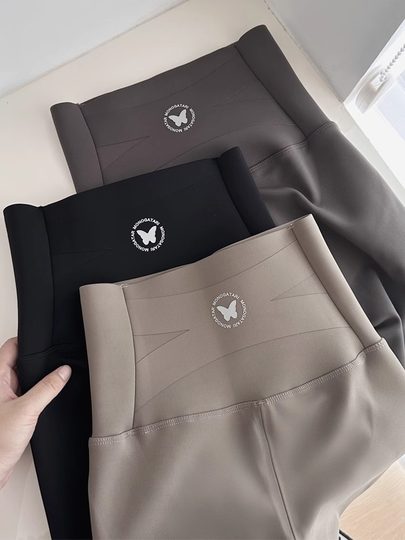 外穿打底裤女秋冬新款鲨鱼裤加绒加厚保暖高腰健身显瘦大码瑜伽裤