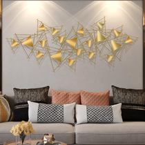 Metal light luxury wall hanging living room sofa background wall decoration Modern simple personality wall decoration creative Wrought iron pendant