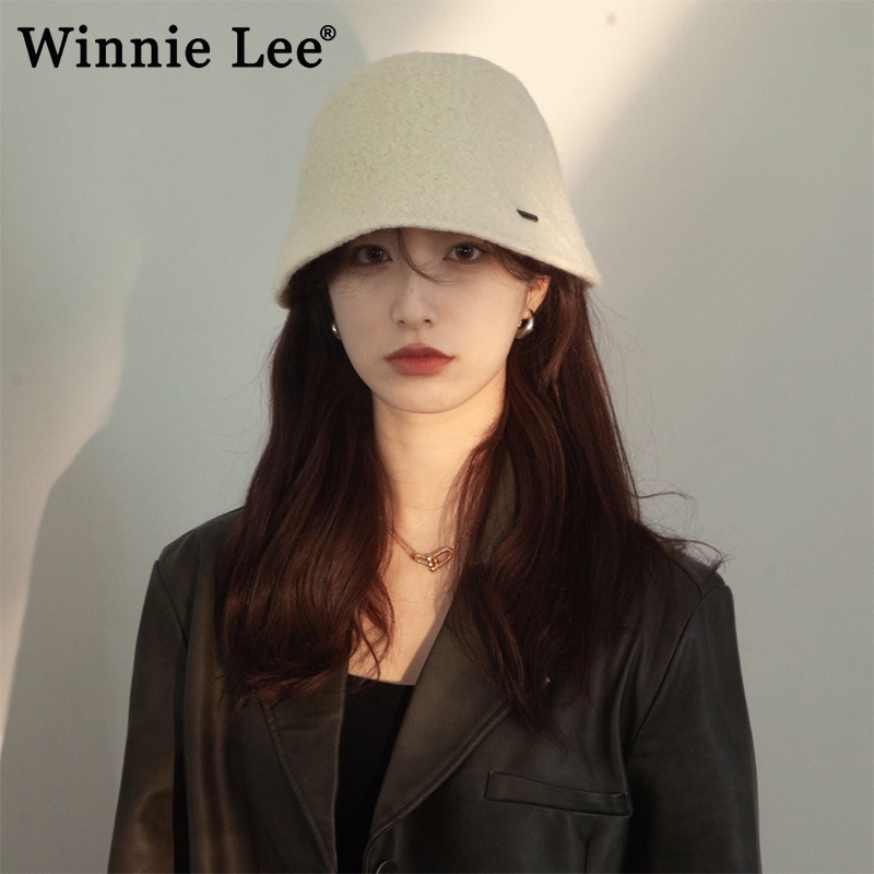 Winnie Lee Japanese designer joint autumn and winter wool with small tender fisherman hat warm bucket hat-Taobao
