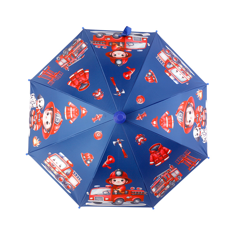 消防车挖掘机儿童雨伞:新款小学生幼儿园晴雨两用自动太阳伞解析